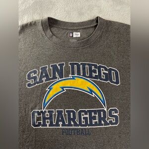 San Diego Chargers T Shirt Gray Bolt Logo Mens XXL NFL Team Apparel